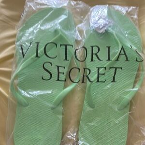 Victoria's Secret Green Flip Flops